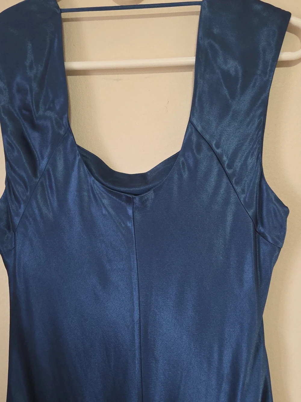 Dynamite Blue Satin Sleeveless Midi Dress - Picture 6 of 8